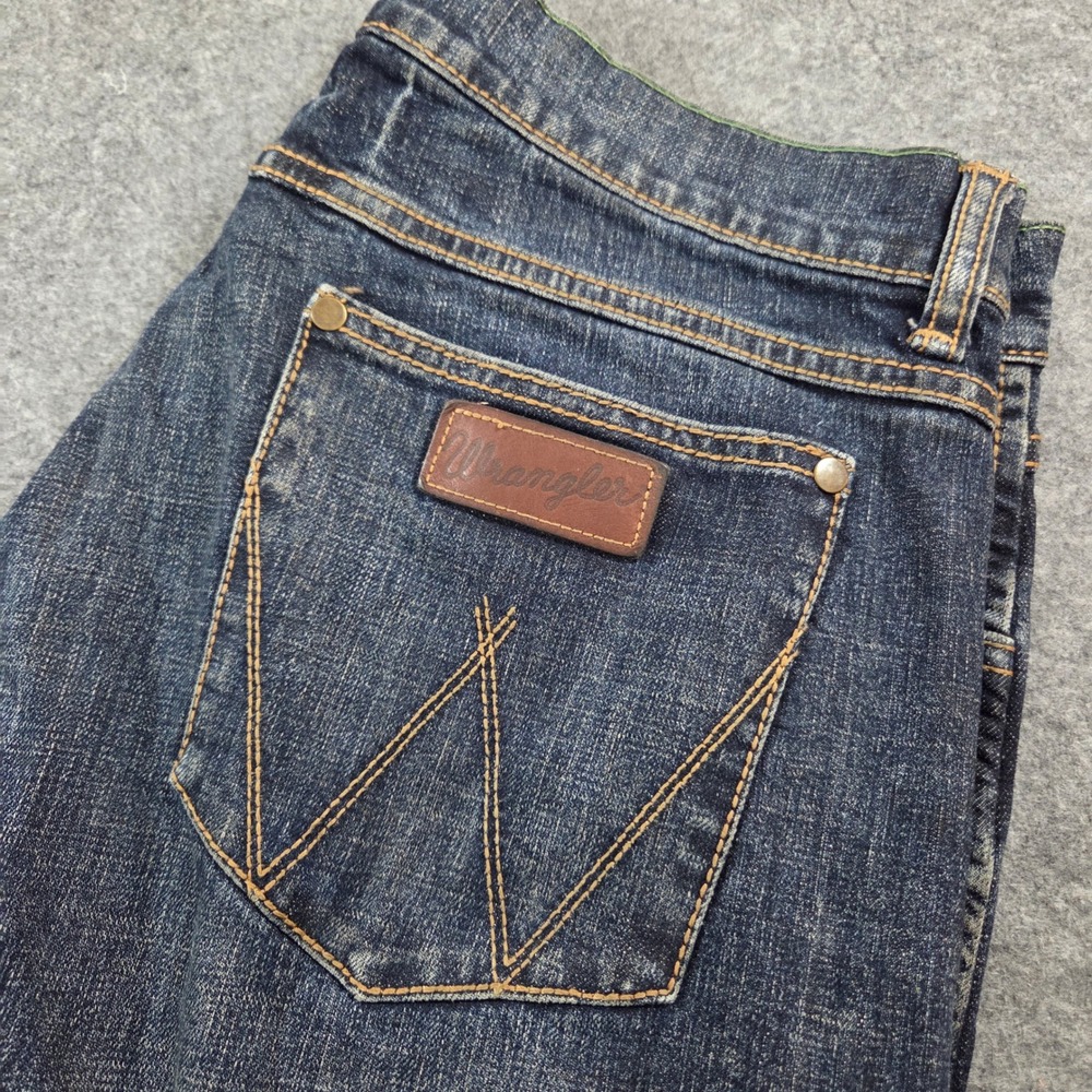 Wrangler Retro Slim Straight Jeans Mens 33x34 Blue WLT88BZ Stretch Denim - Picture 2 of 10